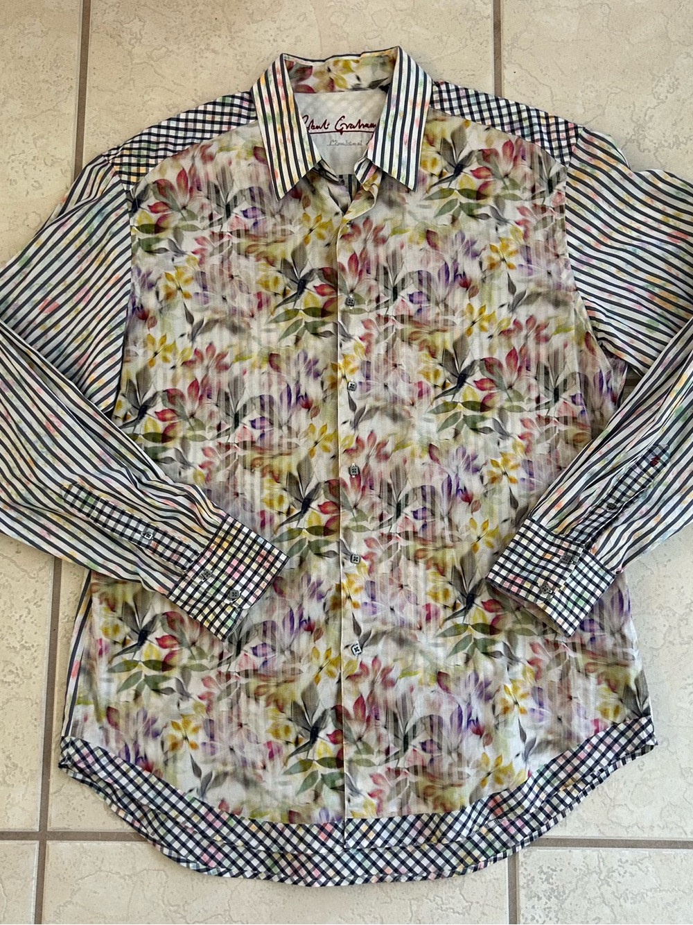 Robert Graham Men’s “Mallarme” Limited Edition Shirt L Rare ONLY 118 MADE